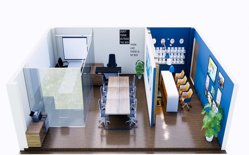 mẫu nhà văn phòng 2 tầng