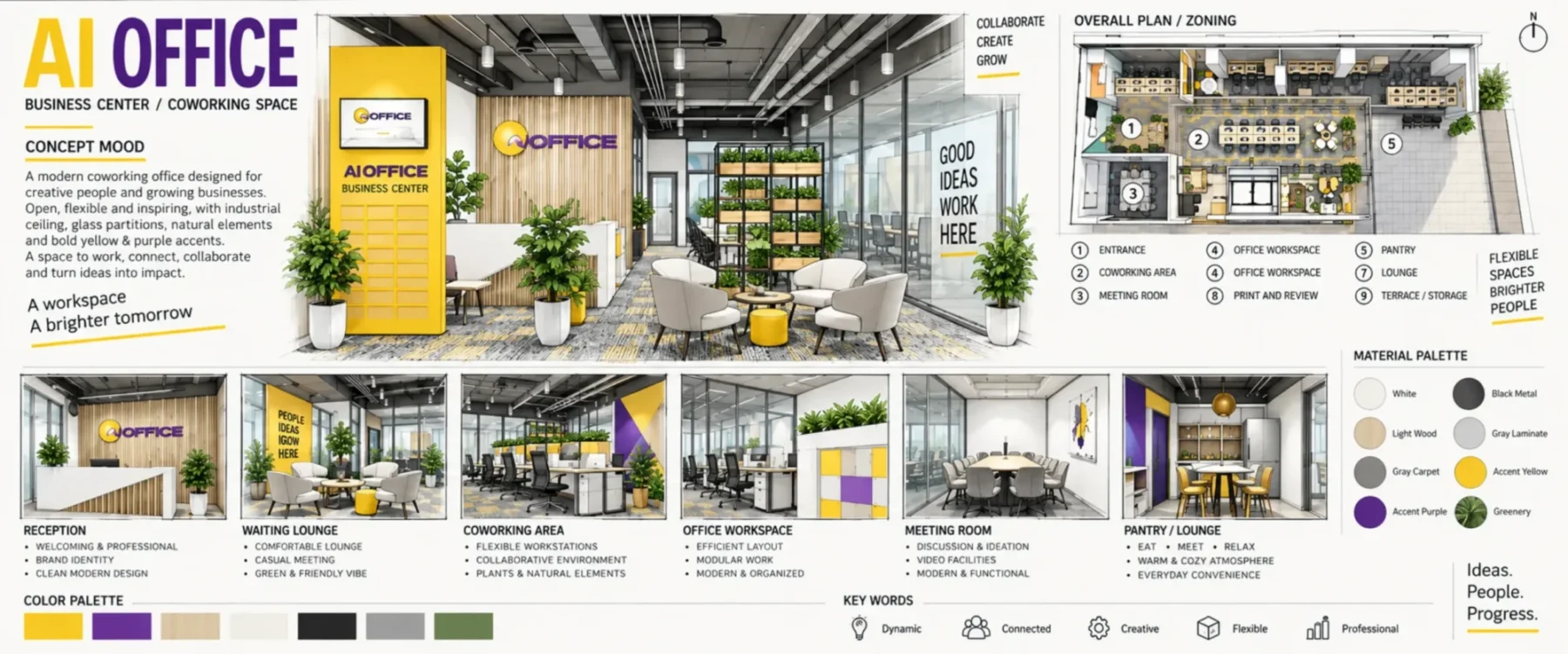 Xây dựng Moodboard dự án AI Office